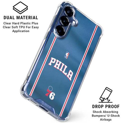 NBA Philadelphia 76ers Jersey Galaxy S25 Clear Case